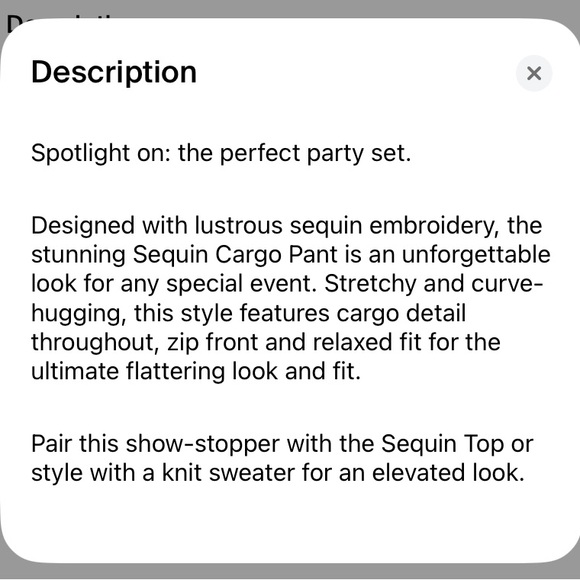 Noli Women’s Sequin Pants NWT - Picture 7 of 7